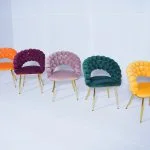 Bubble Sofa 1 Seater - Maroon Setup