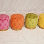 Chesterfield Colourful Pouffes - Orange Setup