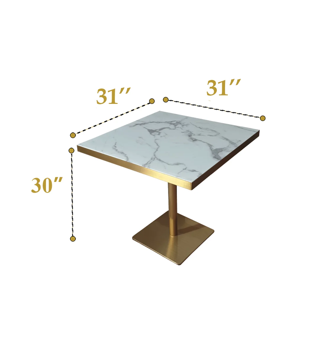 Gold Faux Bistro Table Setup