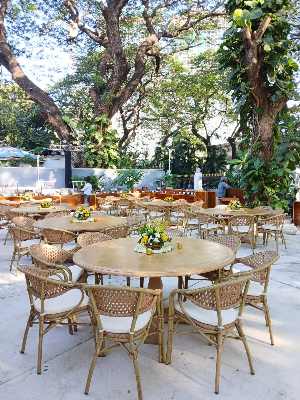 Wooden Dining Tables Round - Big Setup