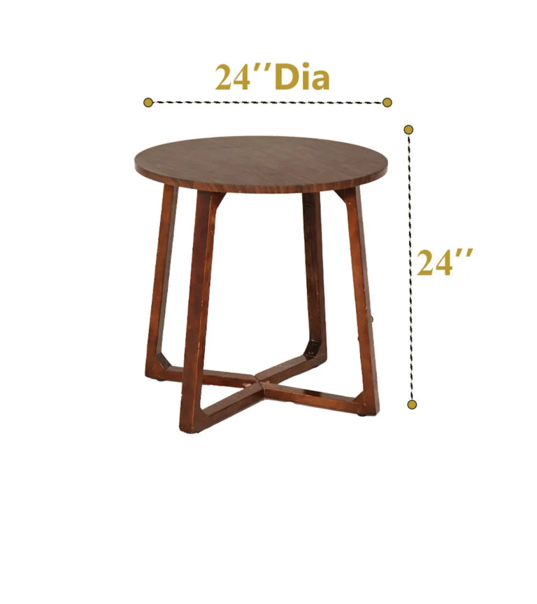 Dark Wood Side Table Setup