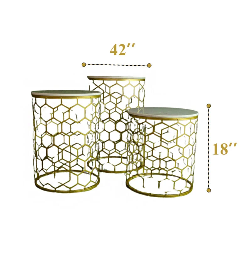 Gold Jhali Side Table Setup