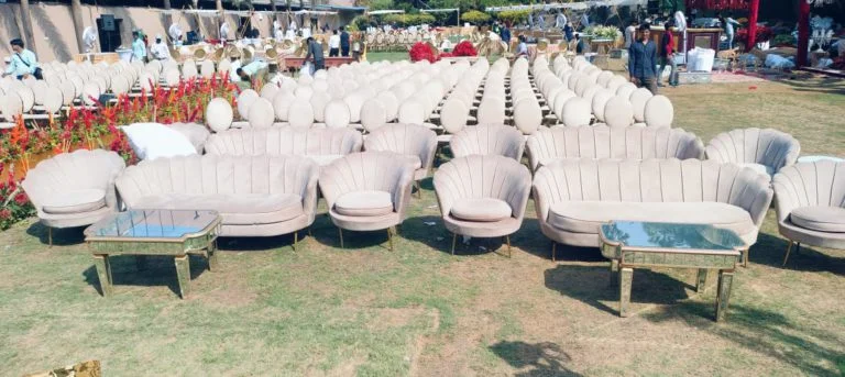 Beige Sunflower Sofa - Single Seater Setup