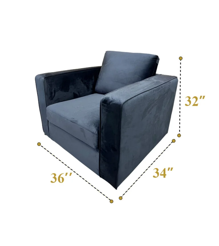Black Tuxedo Sofa - Single Seater Setup