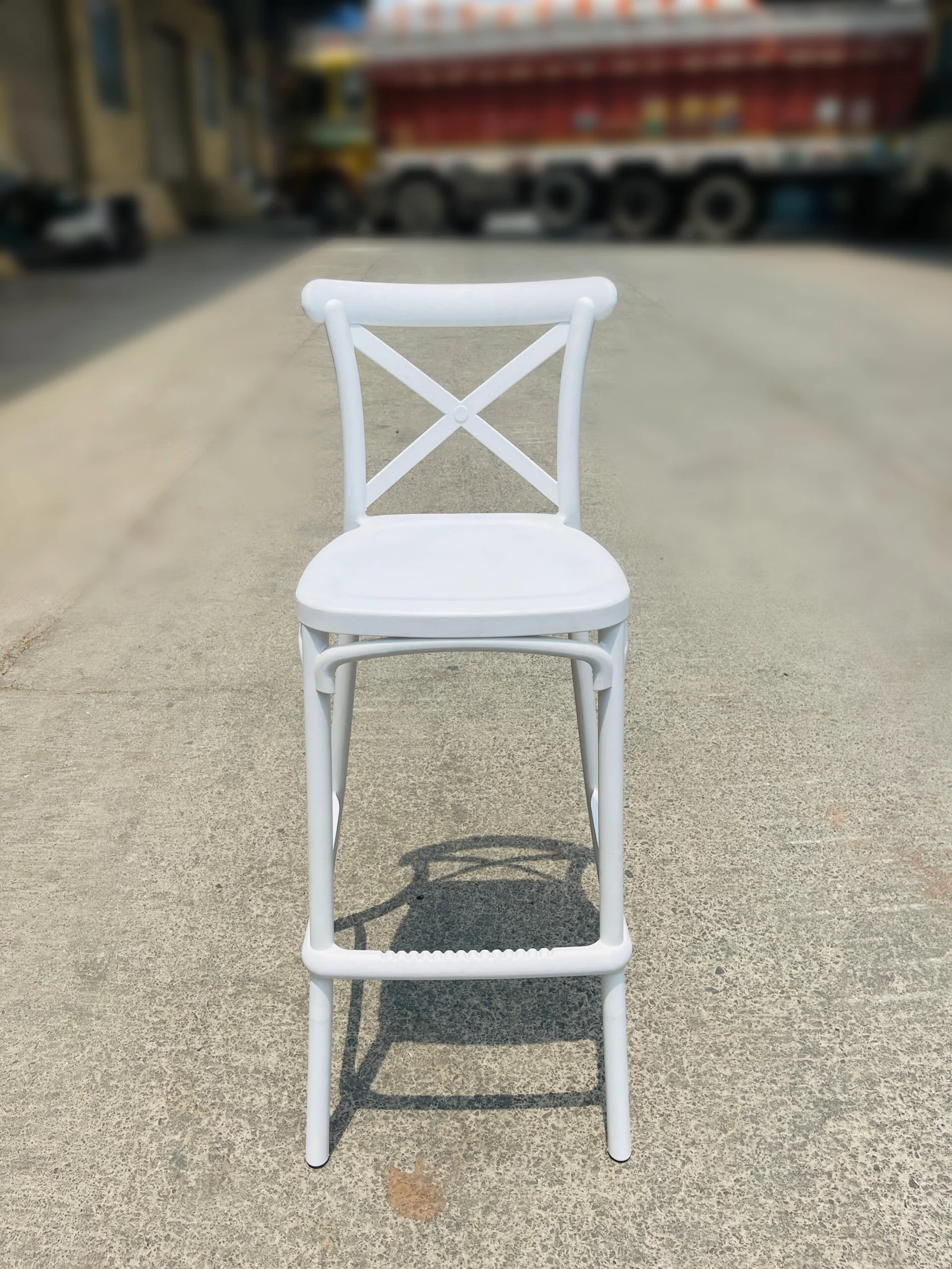 White Bar Chair Setup