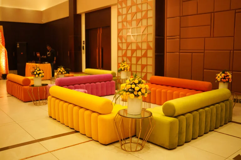Modern Deewan - Orange Setup