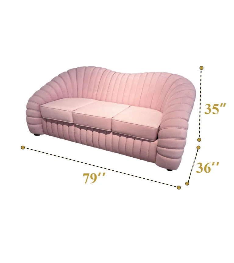 Pink Carnation Sofa - Three Seater Setup