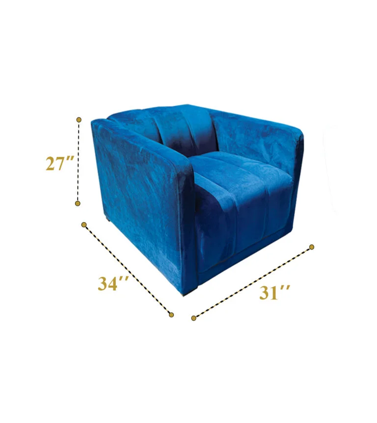 Indigo Blue sofa - Single Seater Setup