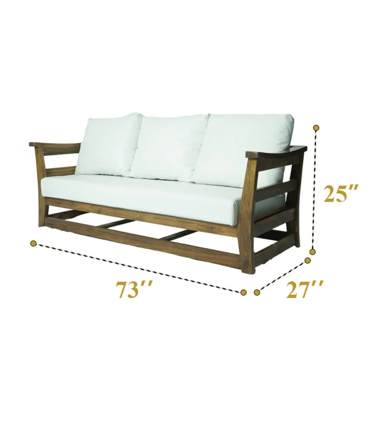 Darkwood Chocolate Sofa - Three Seater Setup