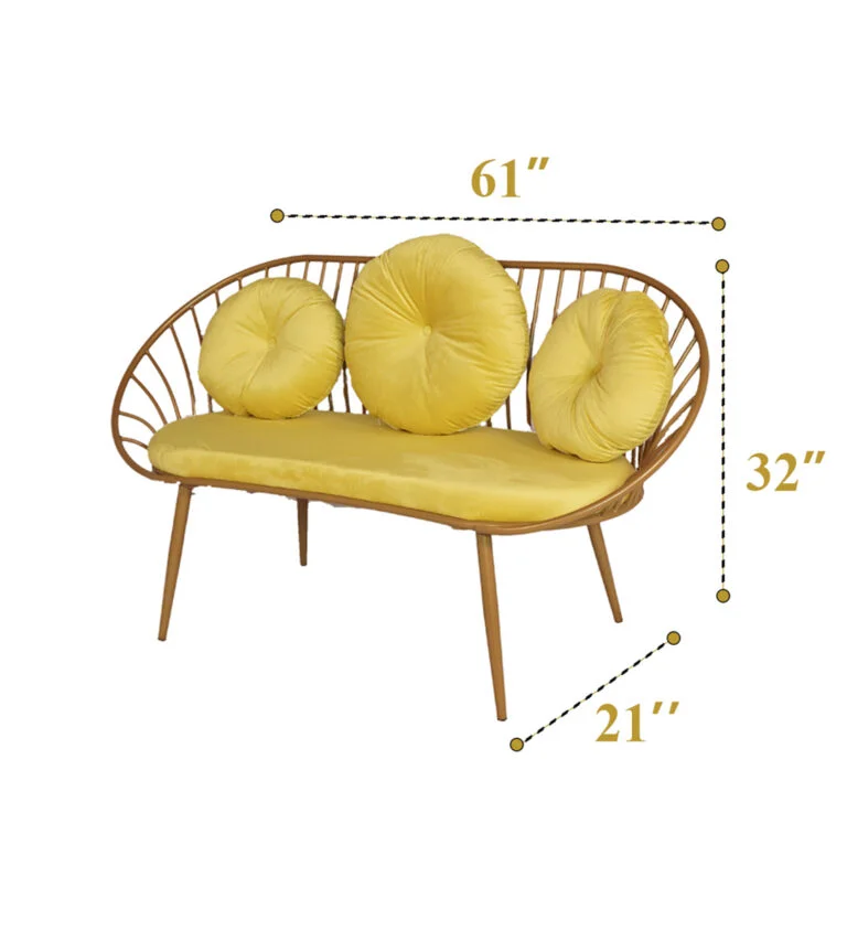 Aerrow Sofa - Yellow Setup