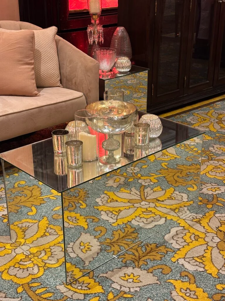 Mirror Coffee Table Setup