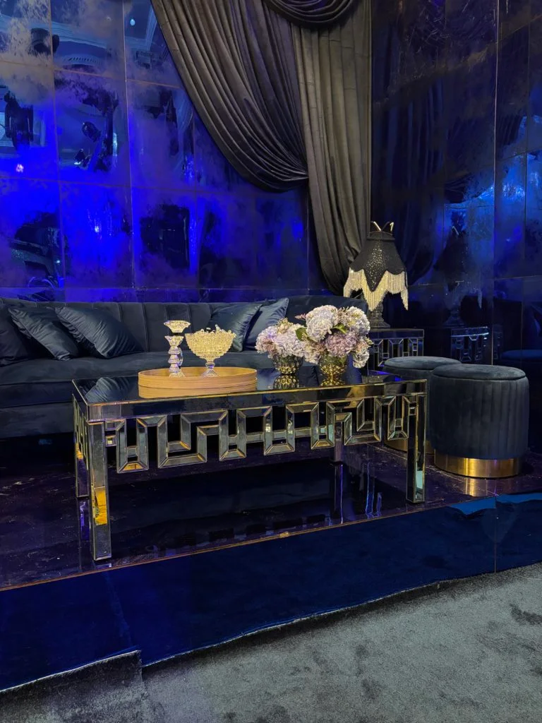 Swastik Mirror Coffee Table Setup
