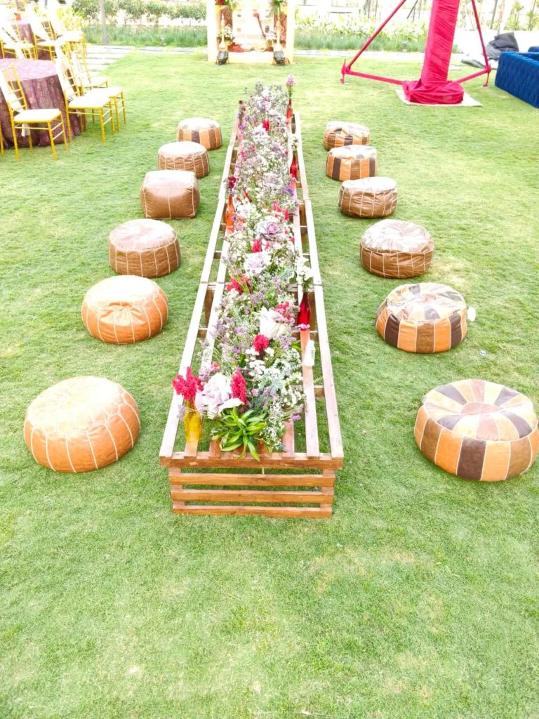 Boho Ottomans Setup