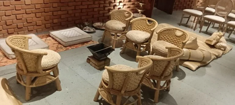 Rattan Vidhi Chairs Setup