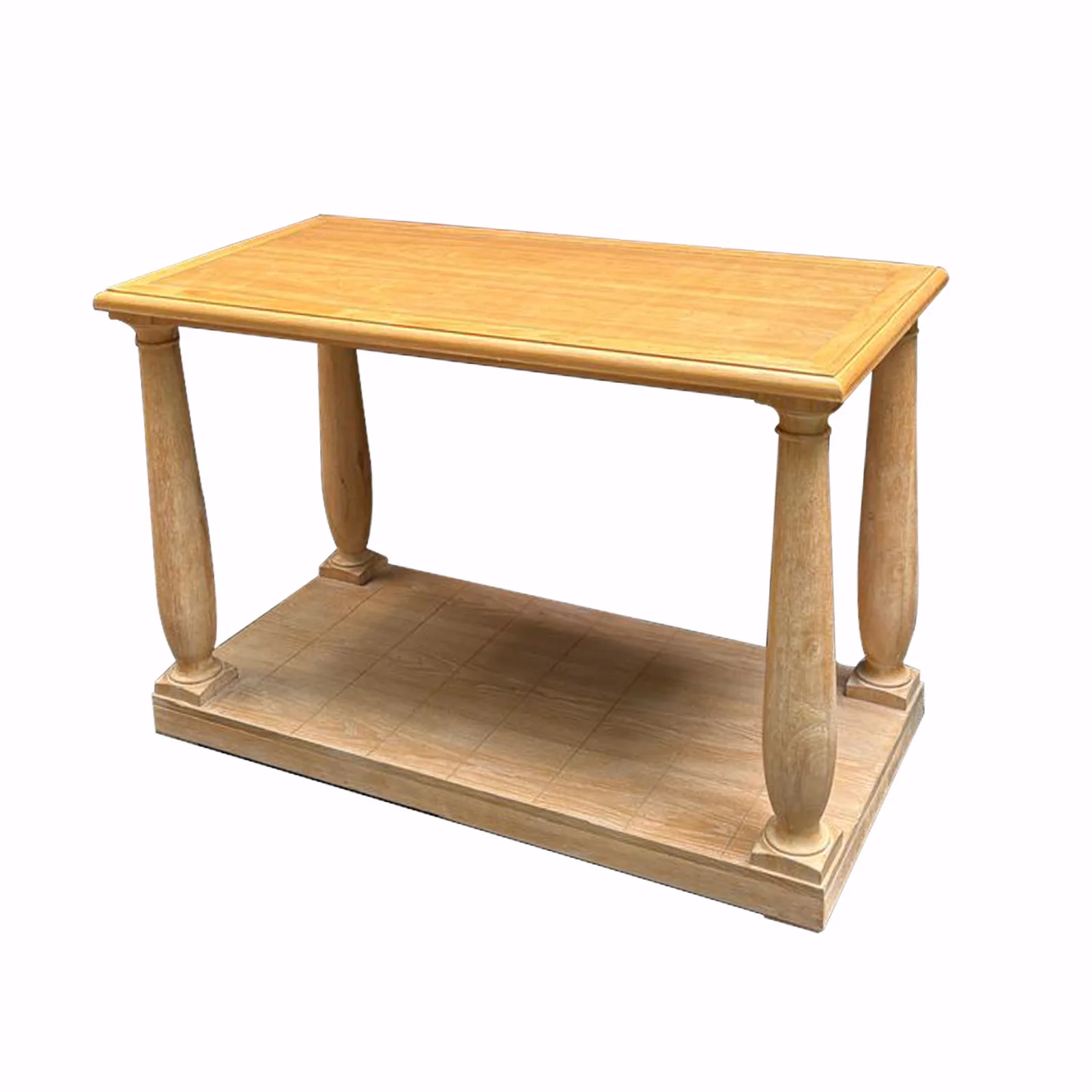 Wooden Pillar Console Table