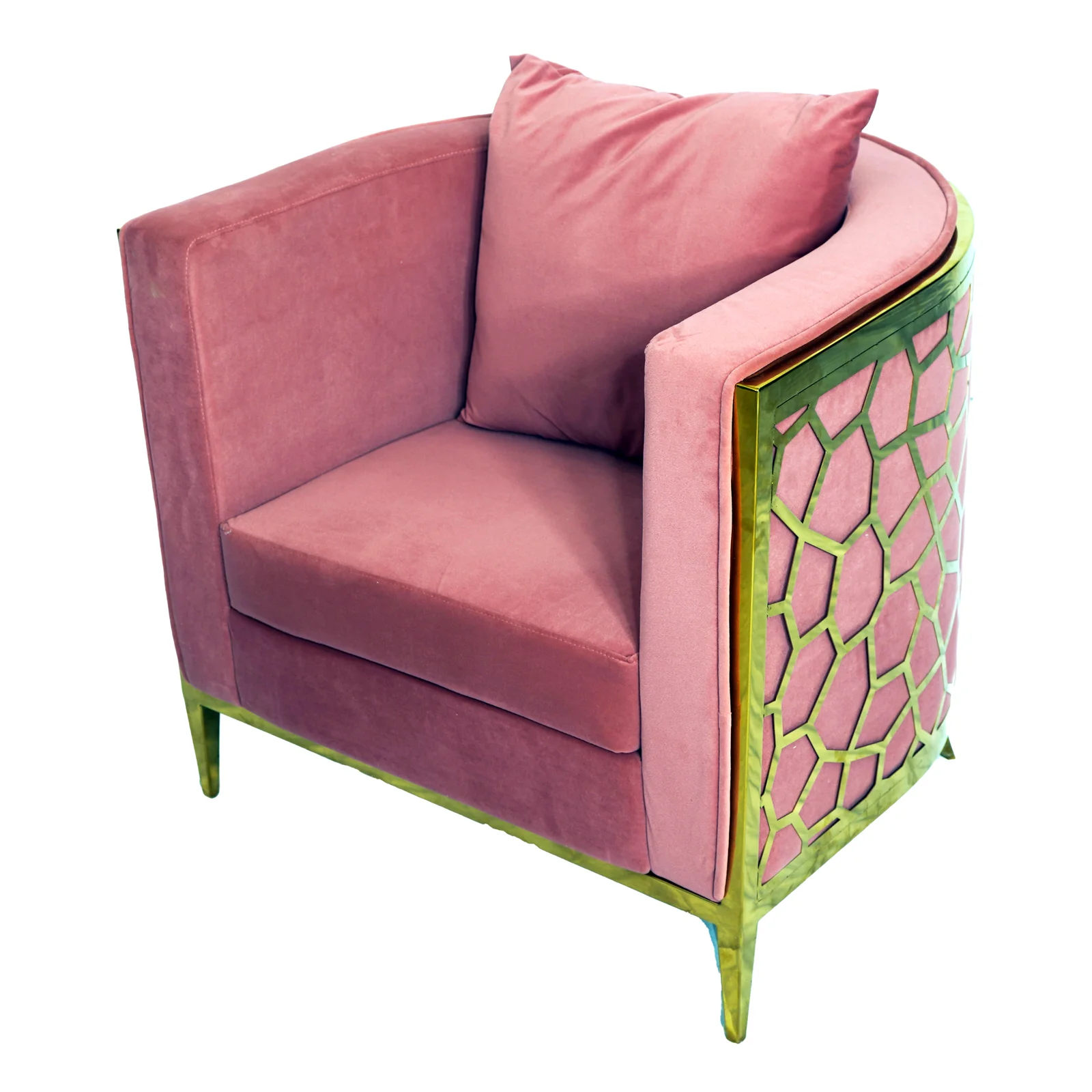 Honeycomb Coral Sofa - Single Seater