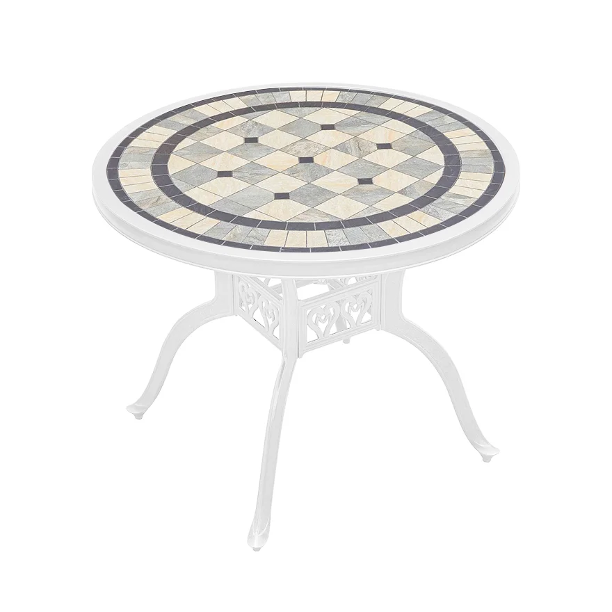 Ceramic Tile Table - White