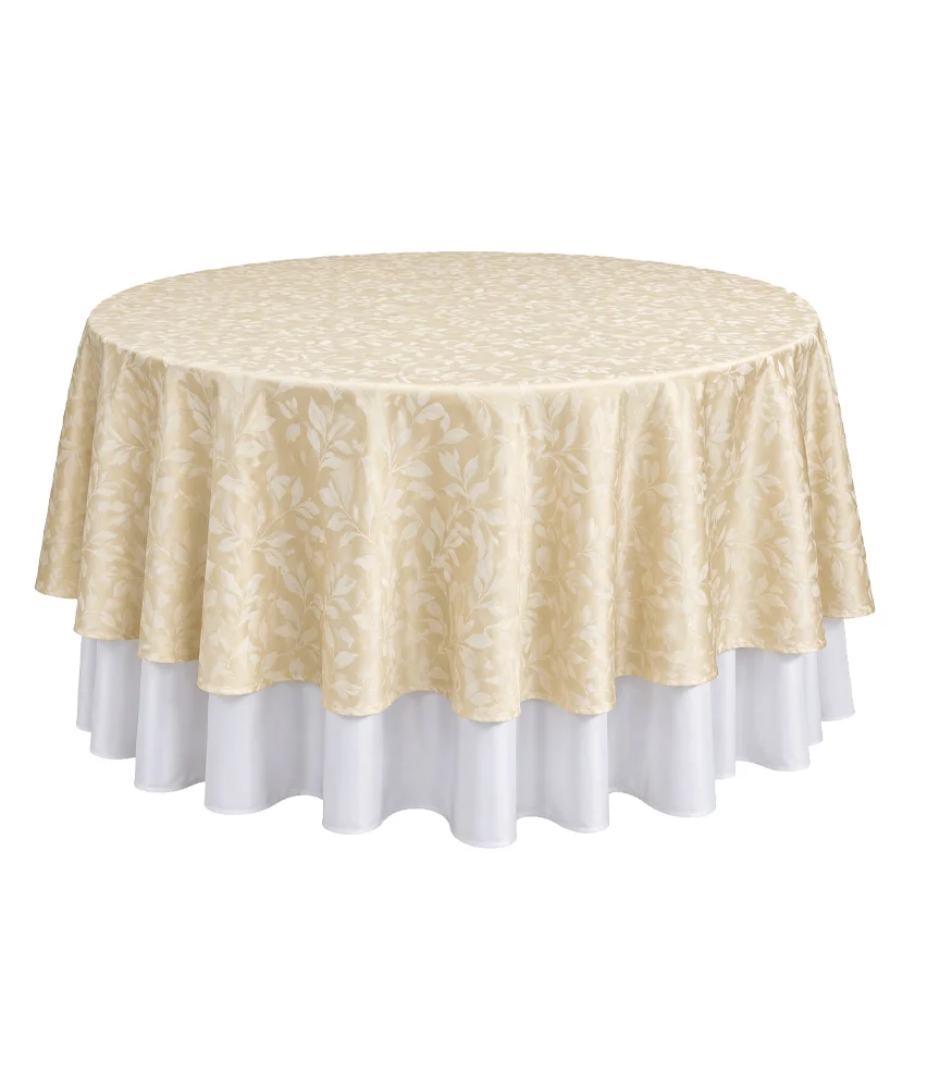 Round Table with Gold covers 4ft