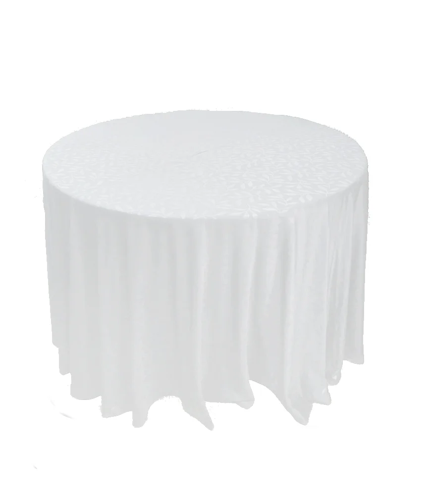 Round Table With White Covers 5ft