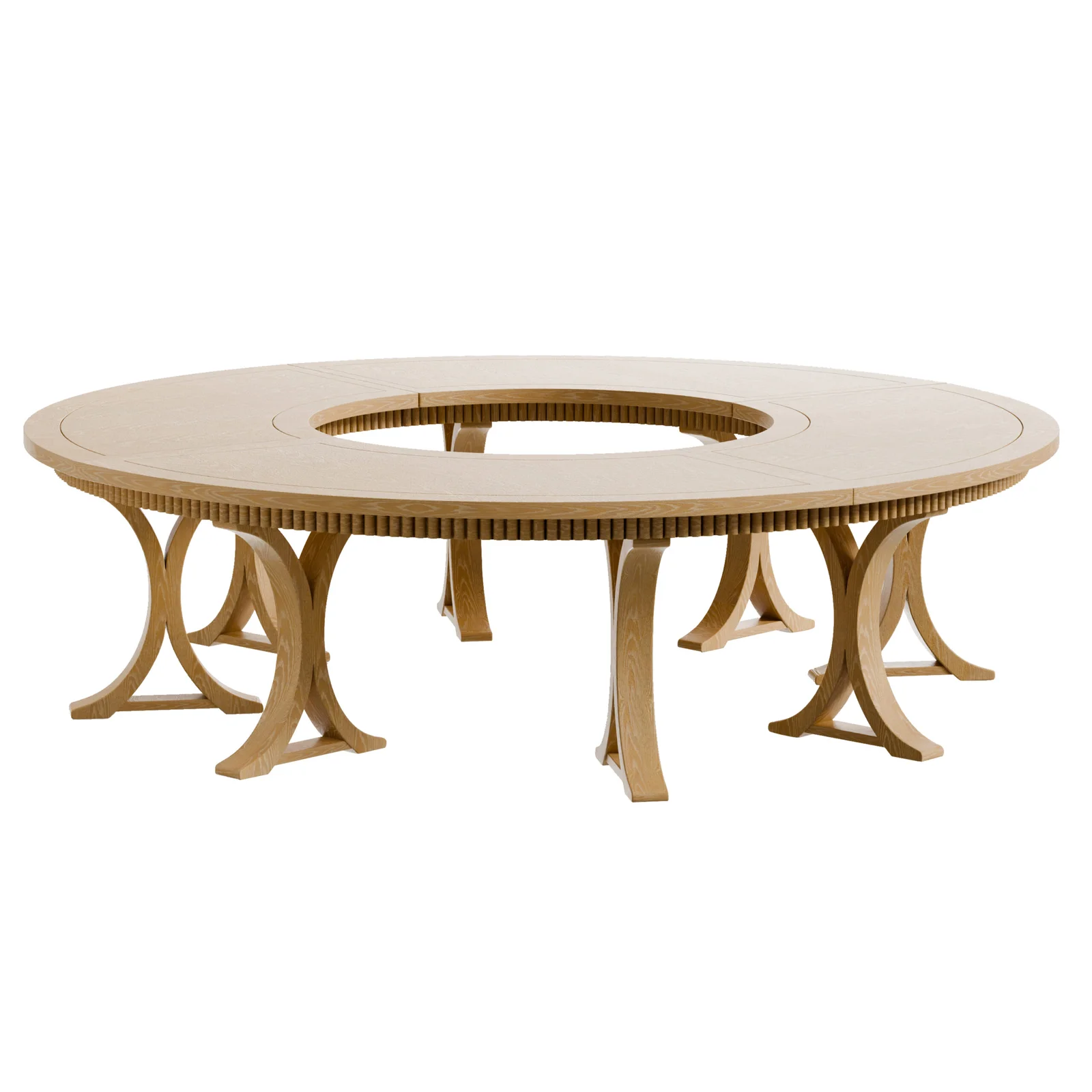Wooden Full Moon Table - 2 Set
