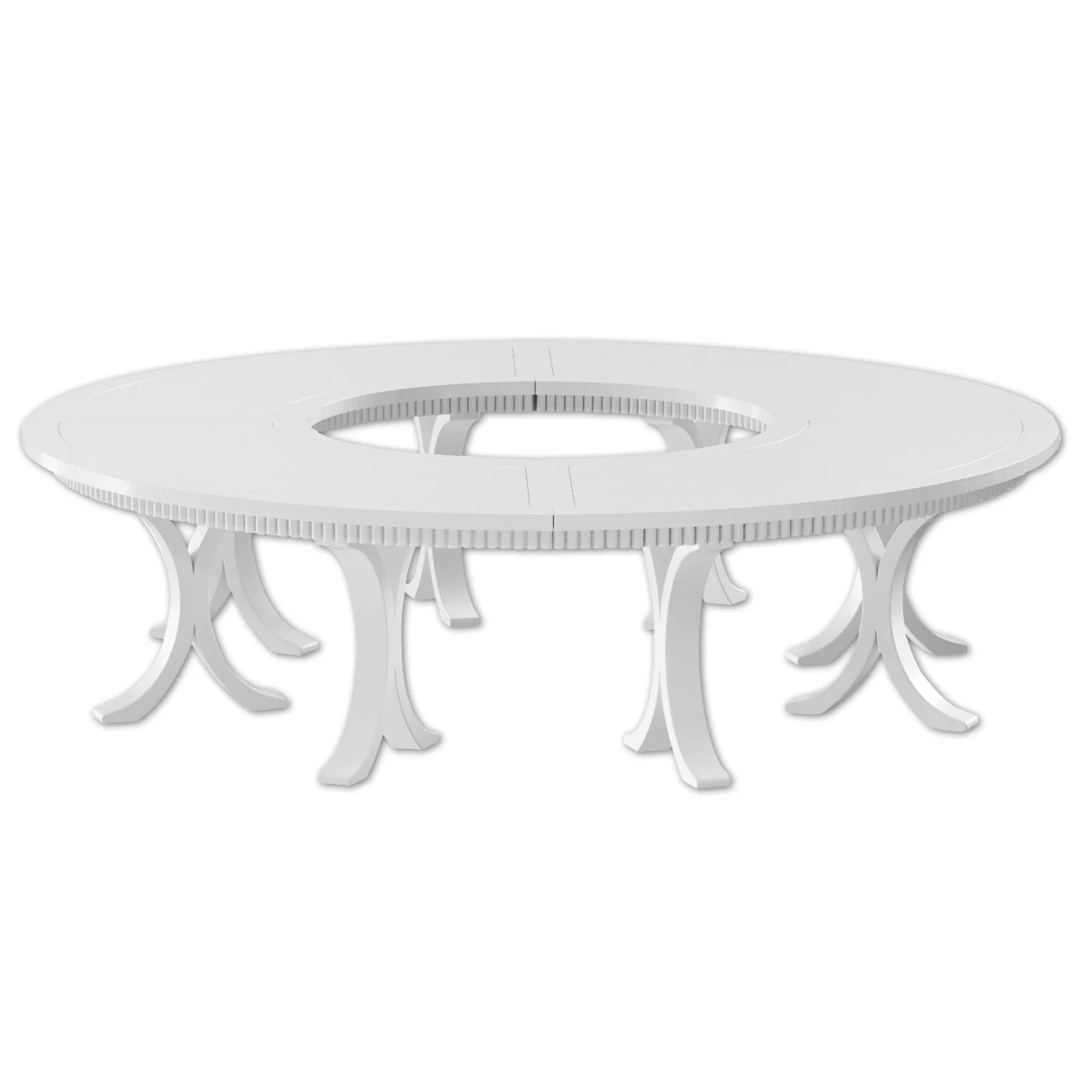White Full Moon Table - 2 Set