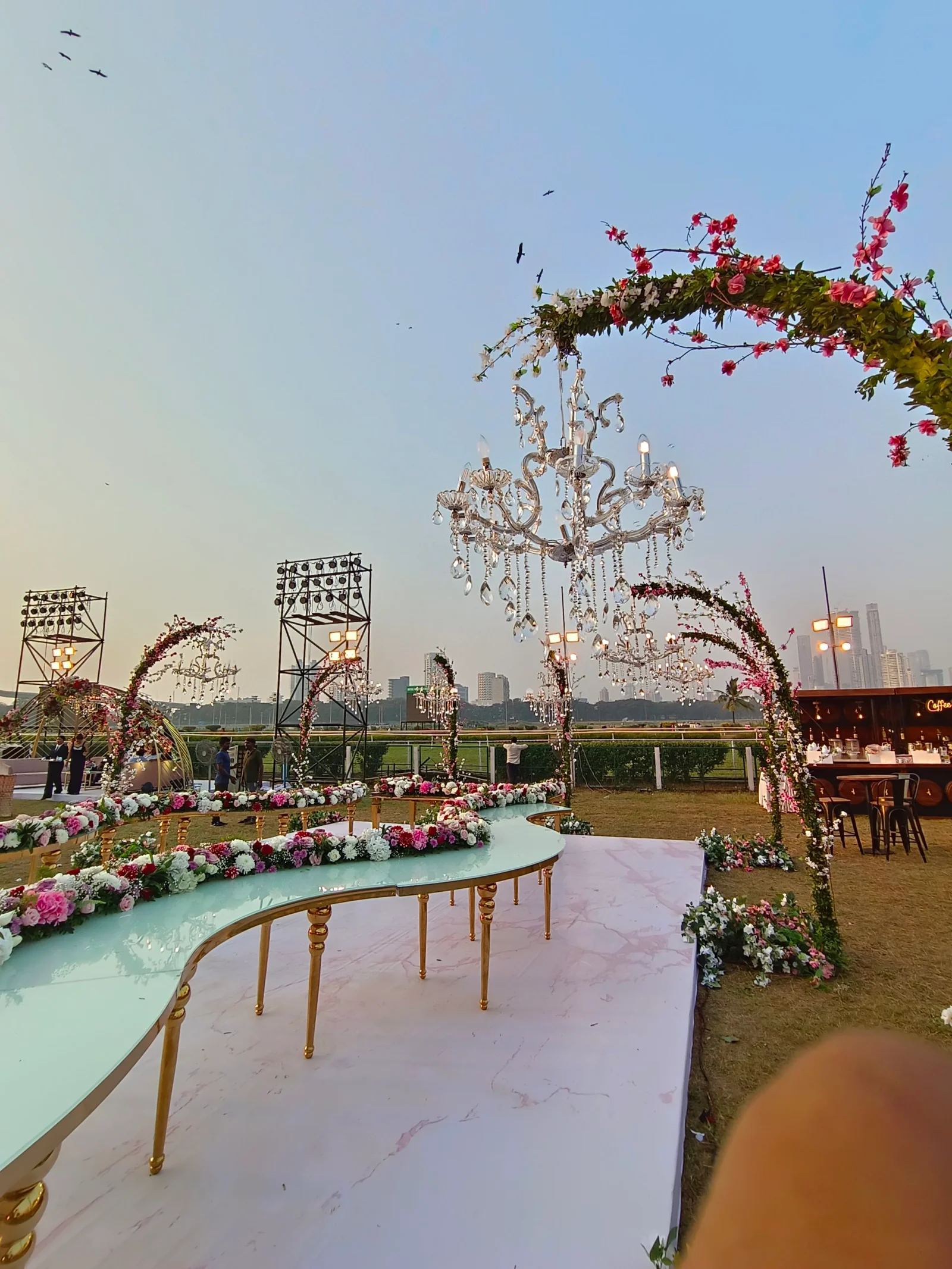 Half Moon Tables Big 8 Pcs