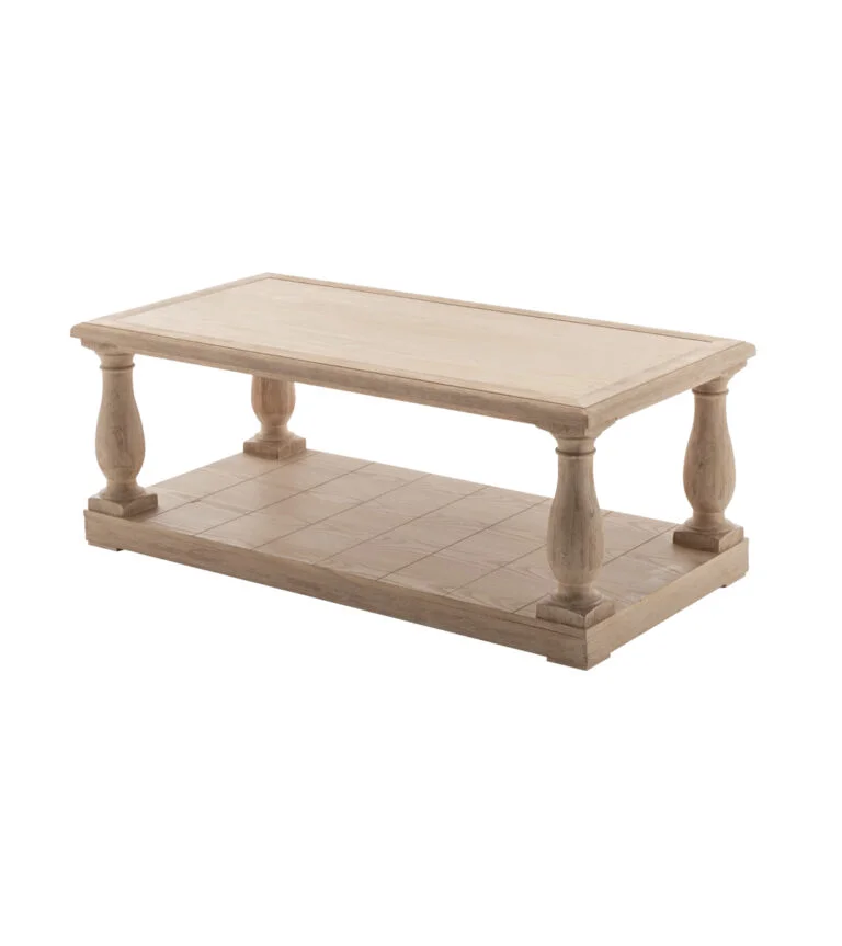Wooden Pillar Coffee Table